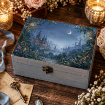 Mondbeschienene, leuchtende gotische Fantasy-Zitad