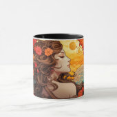 Mondbeschienene Muse Art Nouveau Tasse (Zentrum)