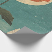 Mondbeschienene Orangenblüte - Vintage-Boho-Charm Geschenkpapier (Ecke)