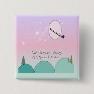 Mondbeschienene Pastell-Festlandschaft Button