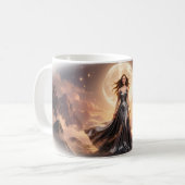 Mondbeschienene Ruhe über dem Traum-Mountain-Mug Kaffeetasse (Vorderseite Links)