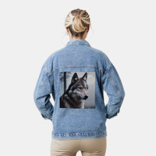 Mondbeschienene Schildwache Jeansjacke