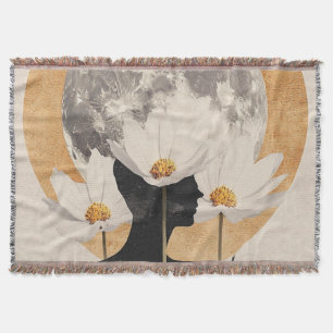 Mondbeschienene Silhouette - Boho-Vintage-Eleganz Decke