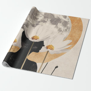Mondbeschienene Silhouette - Boho Vintage Eleganz Geschenkpapier
