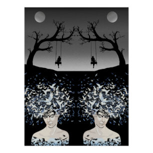 Mondbeschienene Träume: Freiheit und Einsamkeit Poster