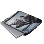 Mondbeschienene Wache Laptopschutzhülle (Vorne Knopf)