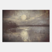 Mondbeschienene Wasserfarbenlandschaft Geschenkpapier Set (Vorderseite 3)