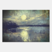 Mondbeschienene Wasserfarbenlandschaft Geschenkpapier Set (Vorderseite 2)