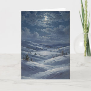 Mondbeschienene Winterlandschaft Fine Art Weihnach Karte