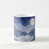 Mondbeschienene Winterlandschaftskunst Kaffeetasse (Mittel)