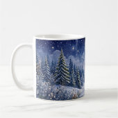 Mondbeschienene Winterlandschaftskunst Kaffeetasse (Links)