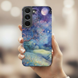 Mondbeschienene Zaubernacht im Wald Samsung Galaxy Hülle
