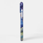 Mondbeschienene Zauberwald-Nachtlandschaft iPhone Hülle (Linke Seite)