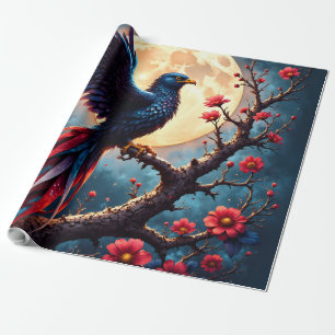 Mondbeschienener Crimsonwing – Mystischer Fantasy- Geschenkpapier