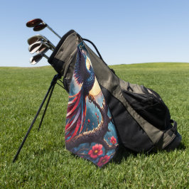 Mondbeschienener Crimsonwing – Mystischer Fantasy- Golfhandtuch