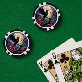 Mondbeschienener Crimsonwing – Mystischer Fantasy- Pokerchips