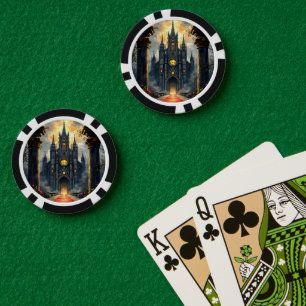 Mondbeschienener Gang ewiger Gelübde –Gothic Hochz Pokerchips