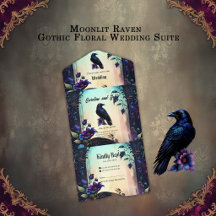 Mondbeschienener Rabe | Gothic Floral Hochzeitssu