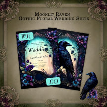 Mondbeschienener Rabe | Gothic Floral Hochzeitssu