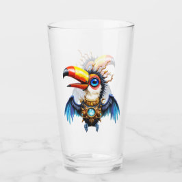Mondbeschienener Steampunk-Tukan.  Glas