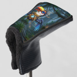 Mondbeschienener Steampunk-Tukan.  Golf Headcover