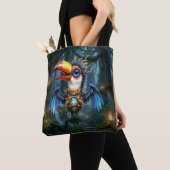Mondbeschienener Steampunk-Tukan.  Tasche (Von Nahem)