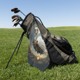 Mondbeschienener Uhrwerk-Schwan – Hüter Kurioser T Golfhandtuch