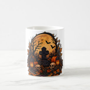 Mondbeschienener verlassener Friedhof Gothic Hallo Kaffeetasse