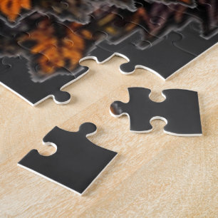 Mondbeschienener verlassener Friedhof Gothic Hallo Puzzle