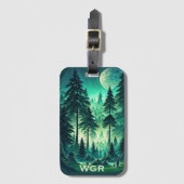 Mondbeschienener Wald Gepäckanhänger (Vorderseite Vertikal)