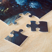 Mondbeschienenes Laternen-Seen-Mädchen Puzzle (Seite)