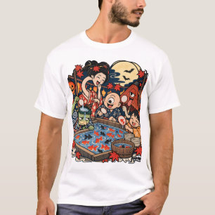 Mondbeschienenes Yokai-Goldfisch-Schöpffest-T-Shir T-Shirt