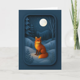 Mondbeschlichener Fuchs im Schneewald Karte