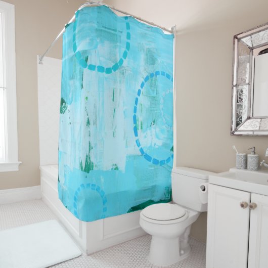 "Mondblasen" Duschvorhang (Beispiel)