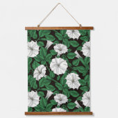 Mondblumen 2 wandteppich mit holzrahmen (Vorderseite)