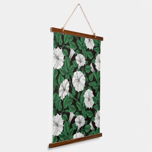 Mondblumen 2 wandteppich mit holzrahmen (Gewinkelt)