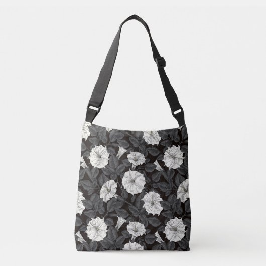 Mondblumen Crossbody Bag Tragetaschen Mit Langen Trägern (Vorderseite)