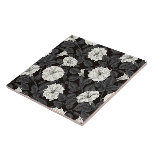 Mondblumen Keramik Tile Fliese (Seite)