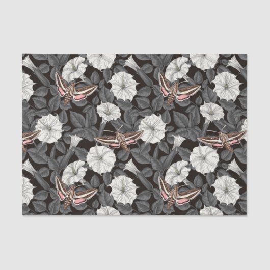 Mondblumen und Sphinx 2 Seidenpapier (Vorderseite)