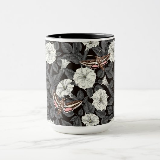 Mondblumen und Sphinx 2 Tasse (Zentrum)