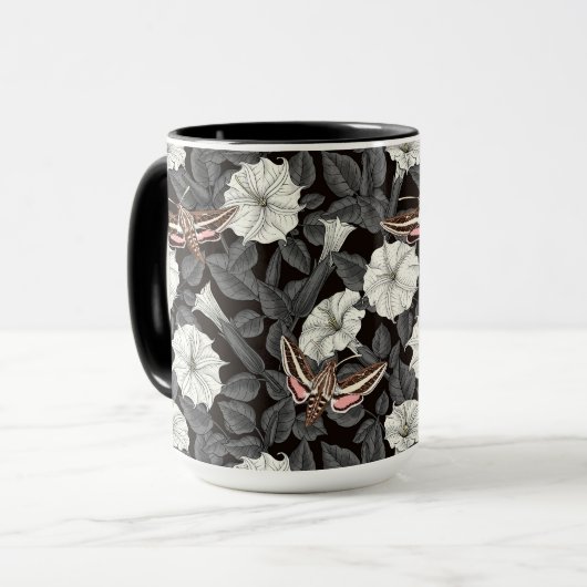 Mondblumen und Sphinx 2 Tasse (Vorderseite Links)