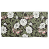 Mondblumen und Sphinxmotten Kissenbezug (Vorderseite-Links)