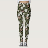 Mondblumen und Sphinxmotten Leggings (Vorderseite)