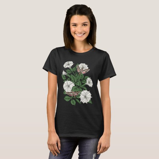 Mondblumen und Sphinxmotten T - Shirt (Vorne ganz)