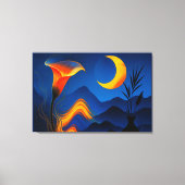 Mondblüte der Wandlung - Stille Kunst Leinwanddruck (Vorderseite)