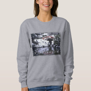 Mondbrücke & Teich im Winter   Seattle, Washington Sweatshirt