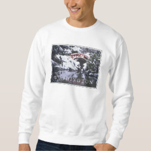 Mondbrücke & Teich im Winter Seattle, Washington Sweatshirt