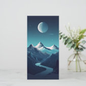 Monddesign Dankeskarte (Stehend Vorderseite)