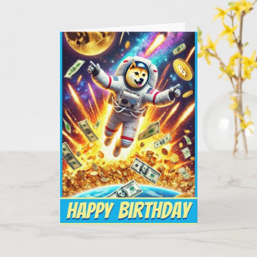 Monddoge: Kryptoexplosion Karte (Gelbe Blume)