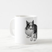 Monddot Corgi Sips Kaffeetasse (Vorderseite Links)